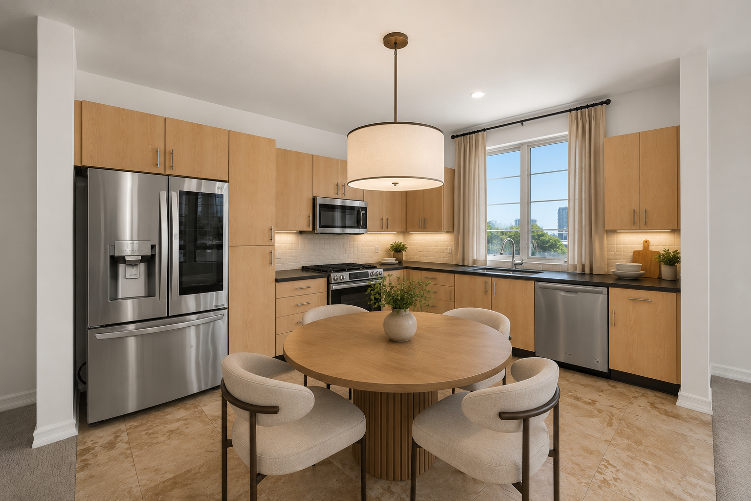 Kitchen, virtually staged